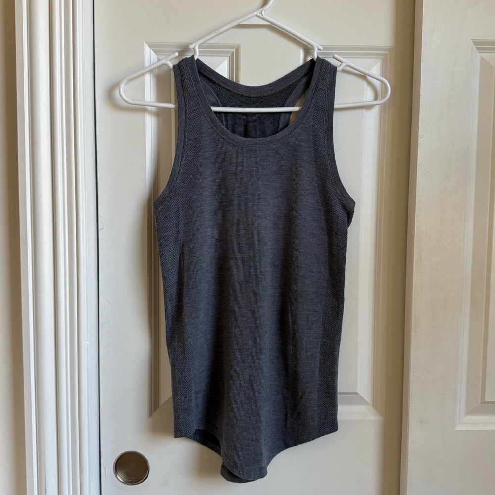 Lululemon thermal grey racer back tank high neck